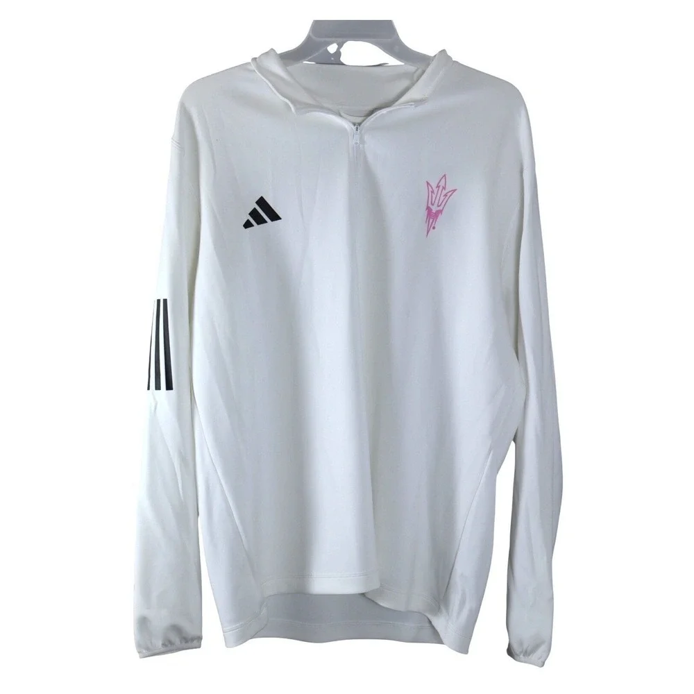 Adidas Arizona State Sun Devils 1/2 Zip Golf Pullover White XL IL2399 ASU‎
